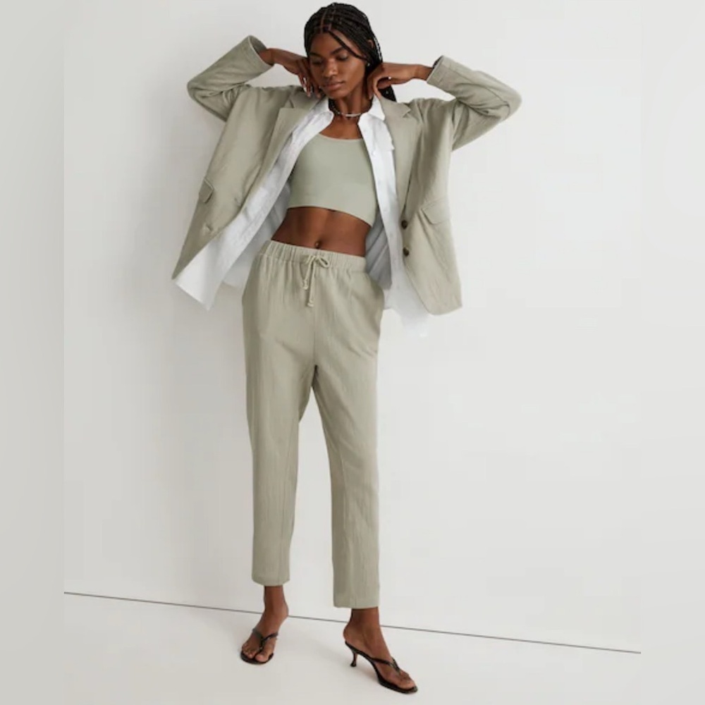 Madewell Rumpled Terry Pull-On Tapered Pants XS